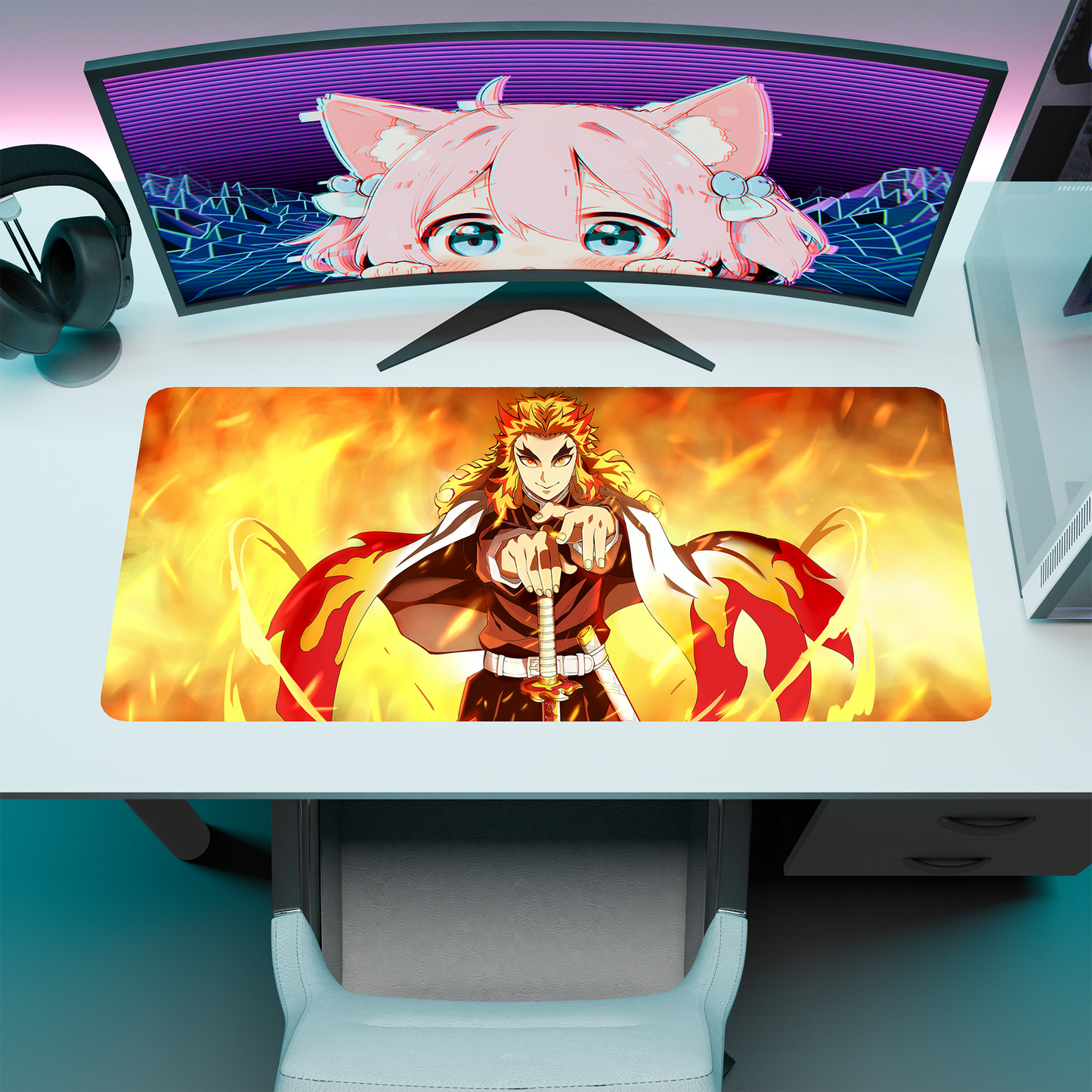 The "Flame Hashira" Husbando Deskmat | Style B