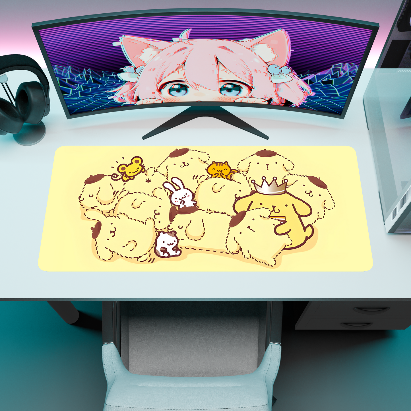 The "Pom Pom" Kawaii Deskmat | Style B