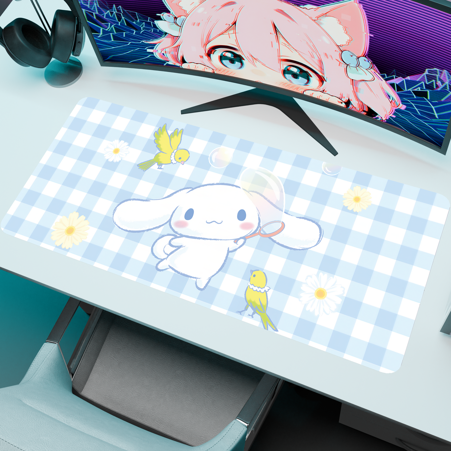 The "Cloudy Pup" Kawaii Deskmat | Style A