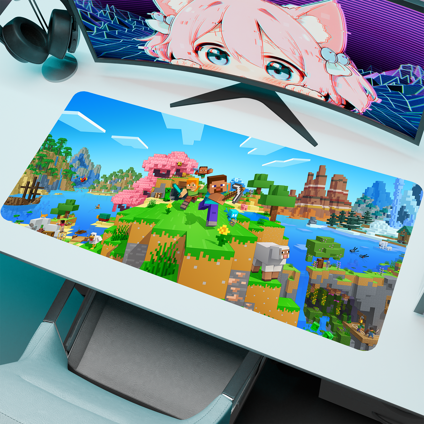 The "Pixelated Game" Kawaii Deskmat | Style E