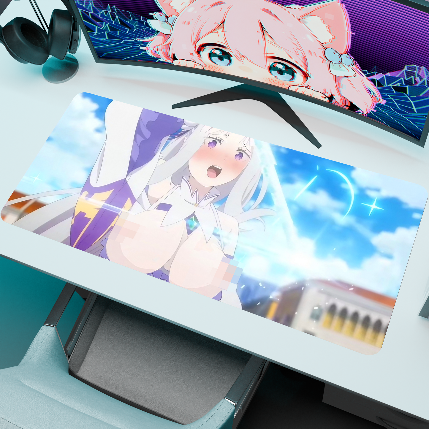 The "Frozen Elegance" NSFW Waifu Deskmat | Style E