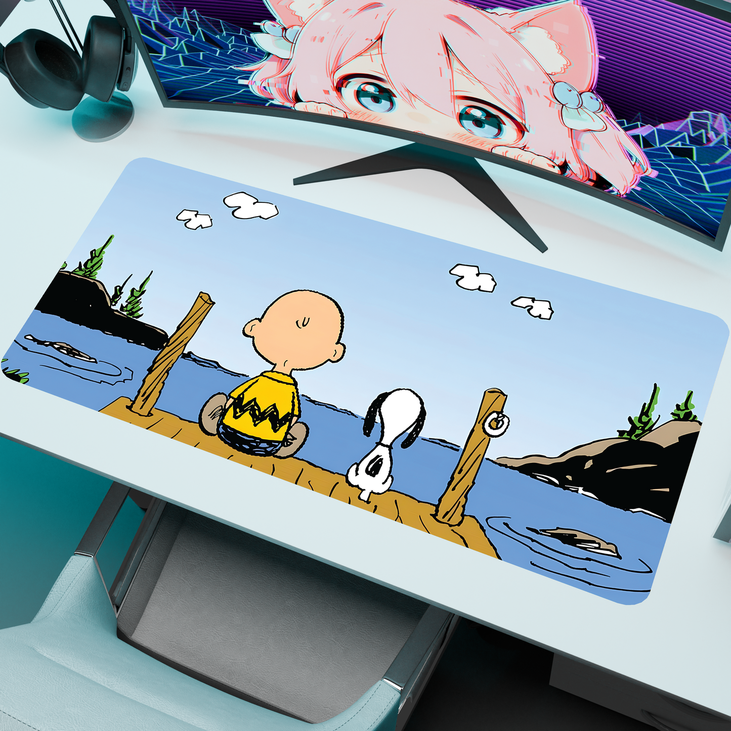 The "Cozy Doggo" Kawaii Deskmat | Style A