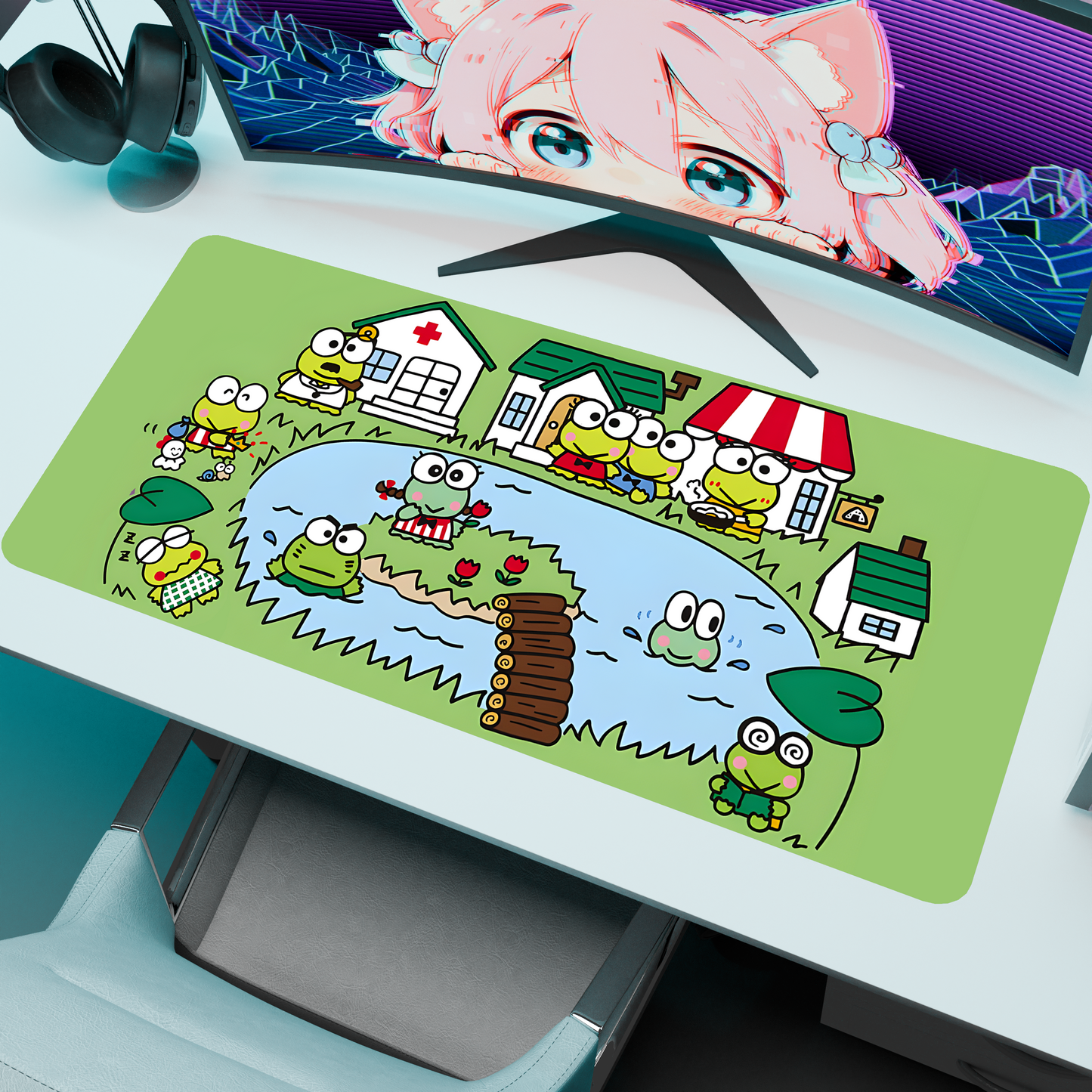 The "Kero Kero" Kawaii Deskmat | Style A