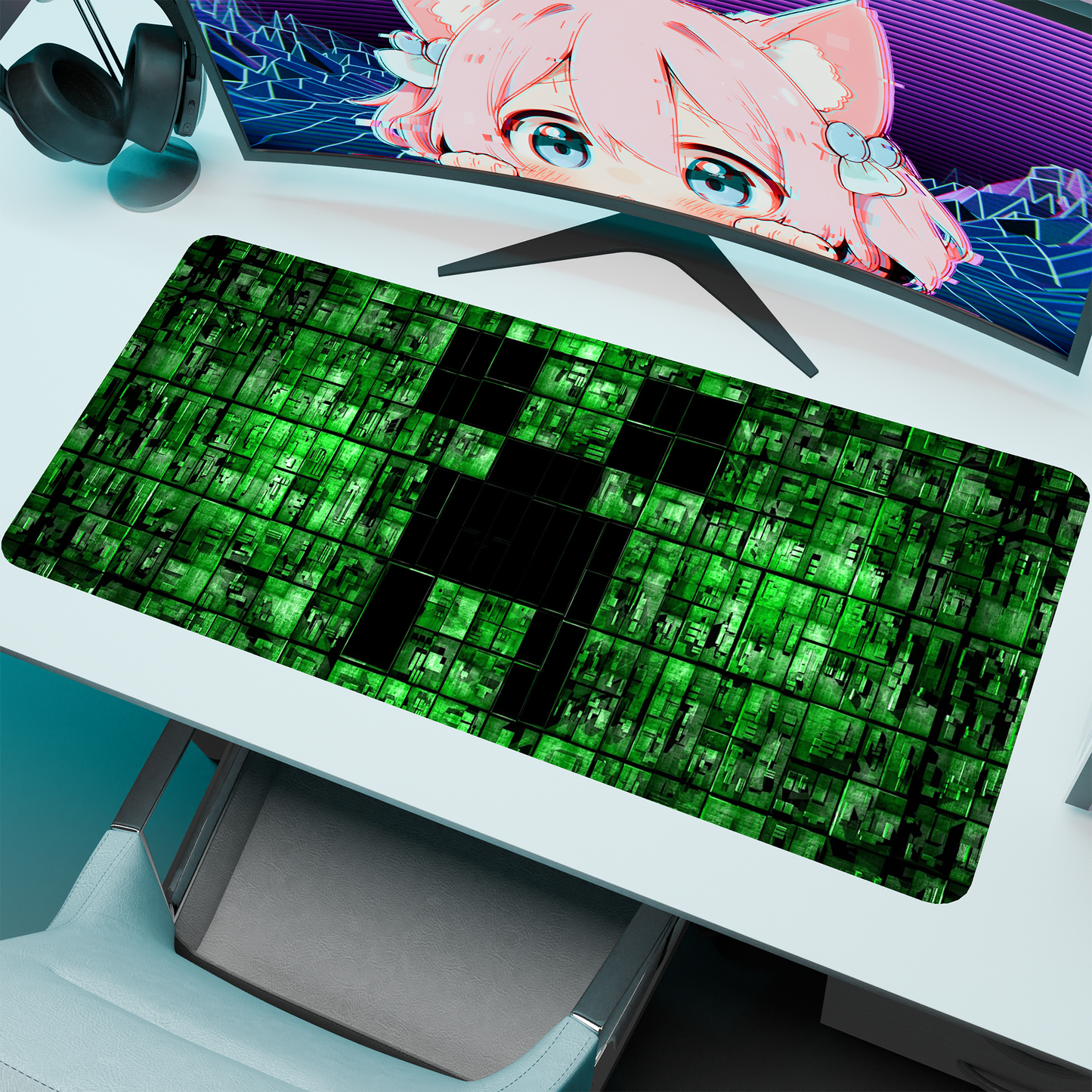 The "Pixelated Game" Kawaii Deskmat | Style C