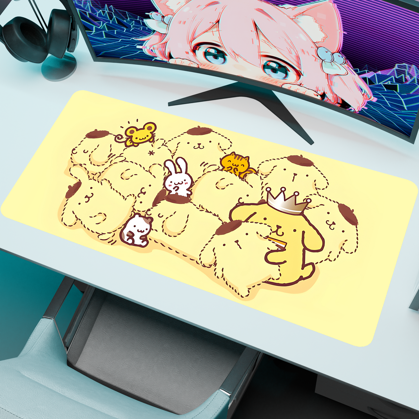 The "Pom Pom" Kawaii Deskmat | Style B