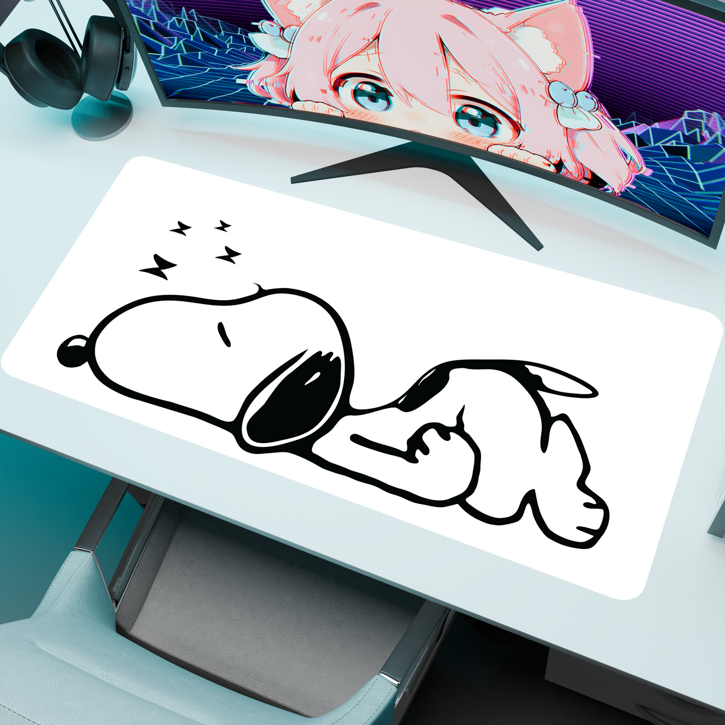 The "Cozy Doggo" Kawaii  Deskmat | Style C