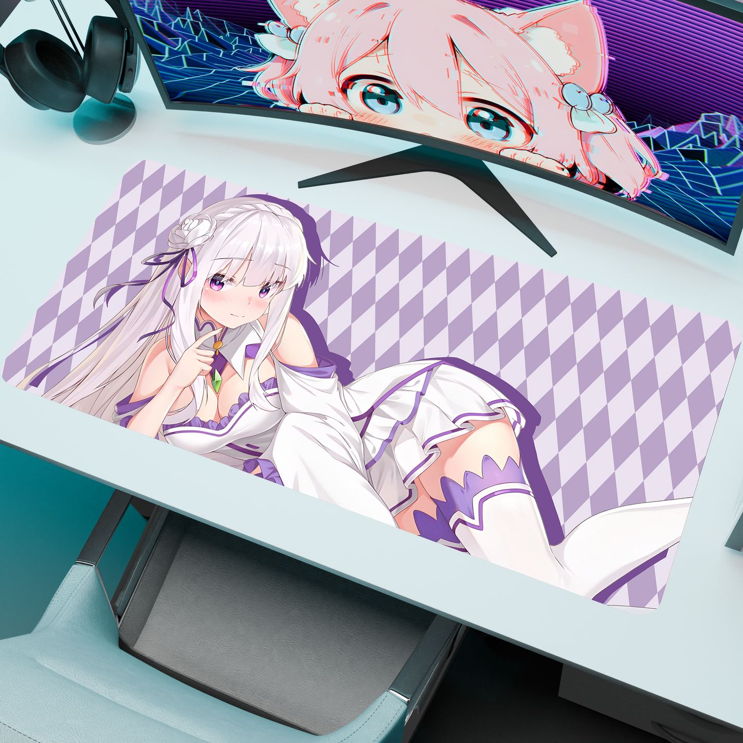 The "Frozen Elegance" Waifu Deskmat | Style B