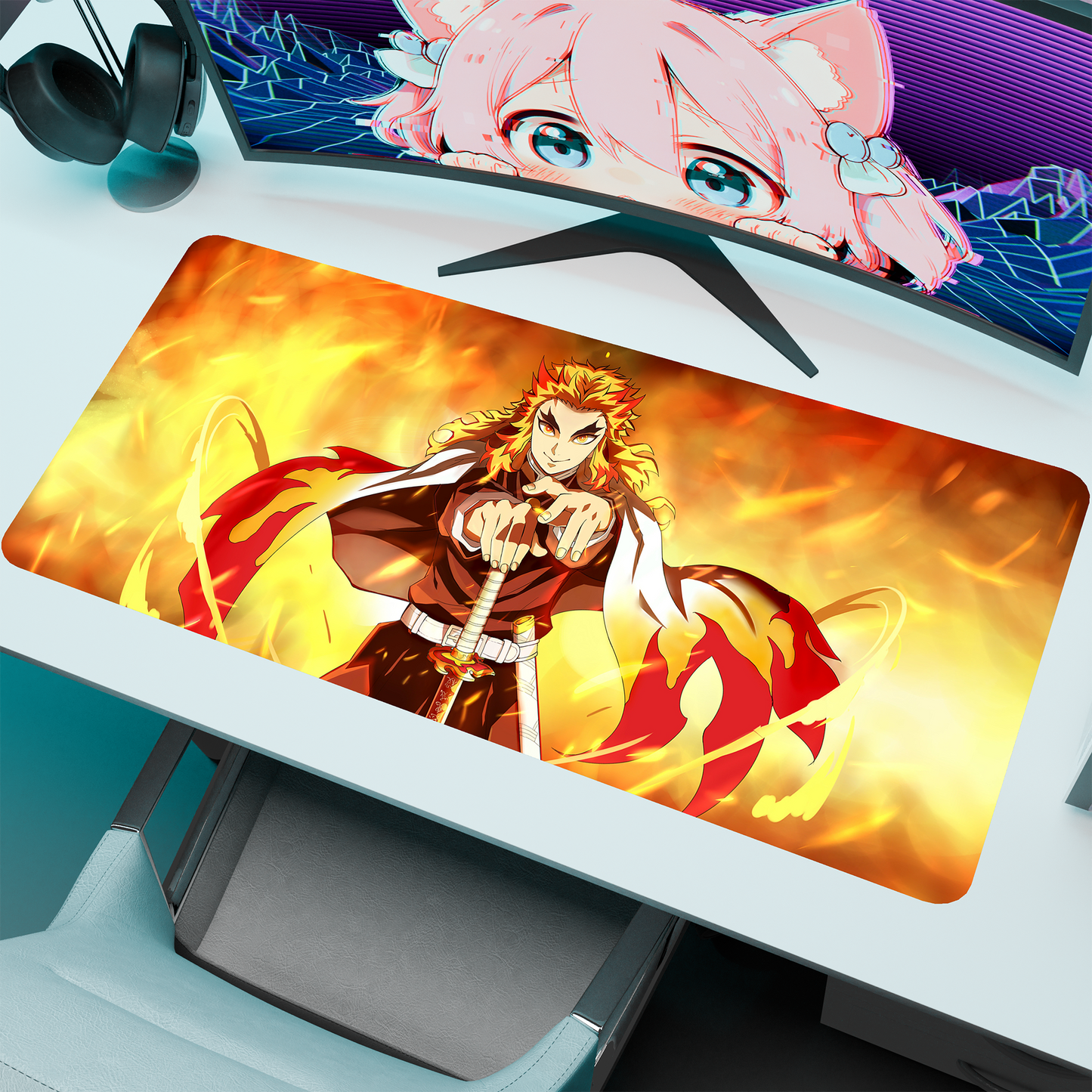 The "Flame Hashira" Husbando Deskmat | Style B