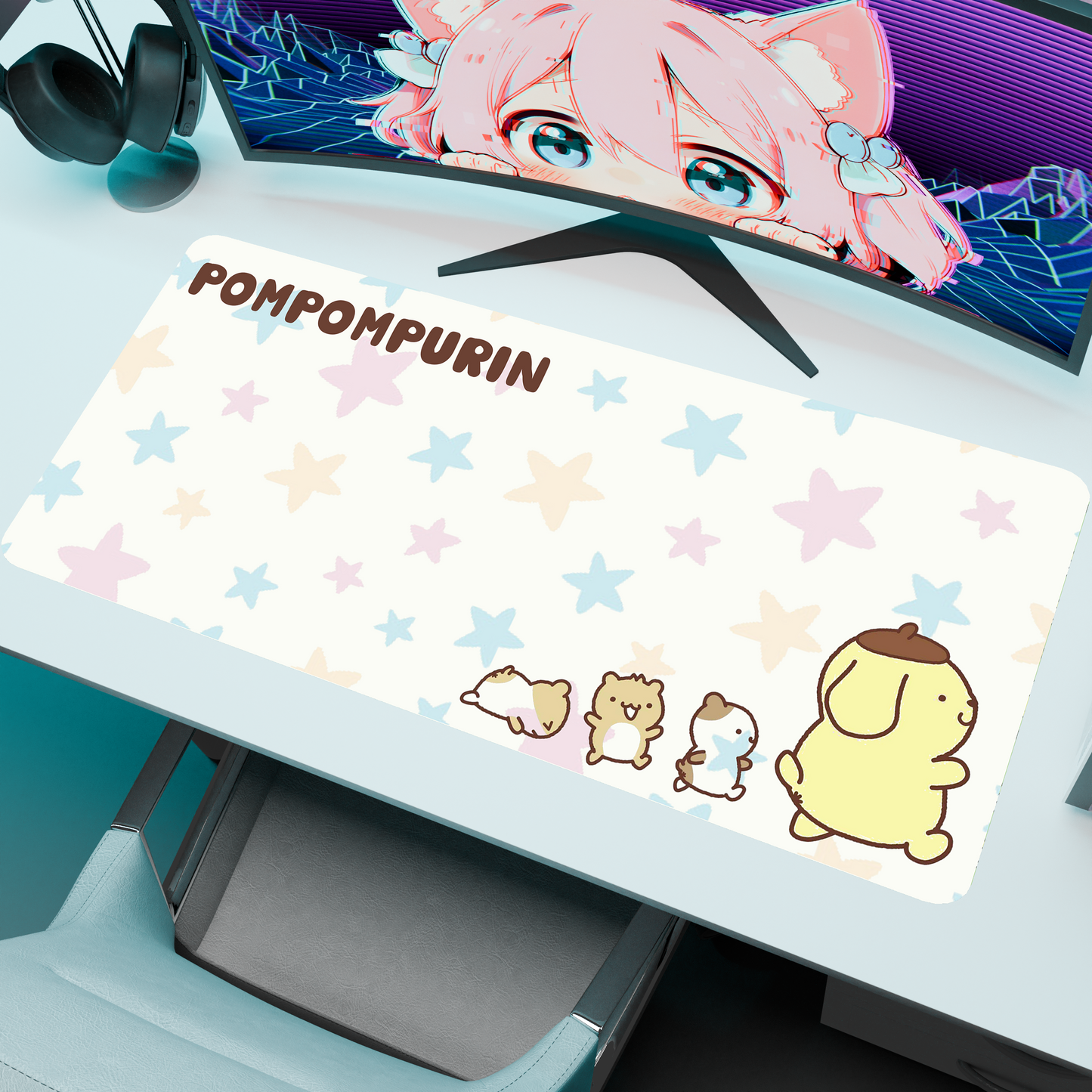 The "Pom Pom" Kawaii Deskmat | Style A