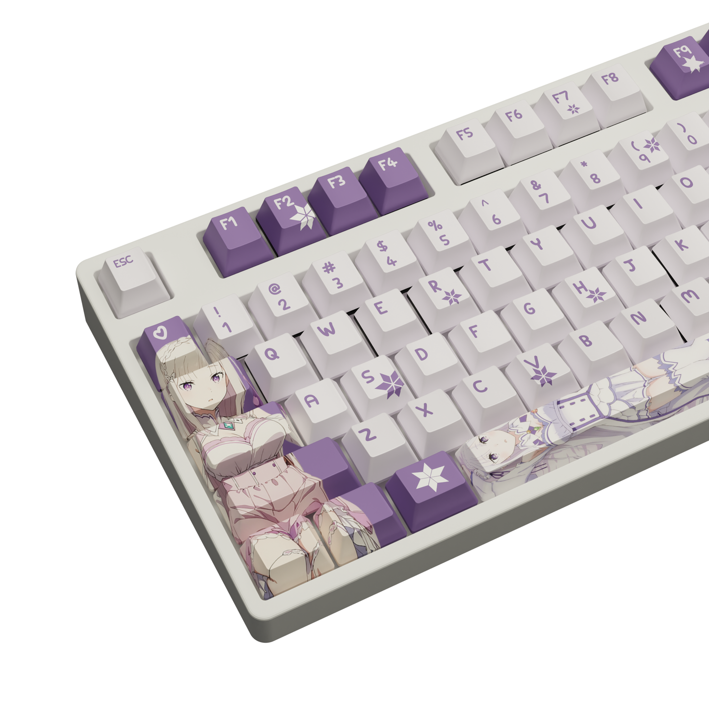 The "Frozen Elegance" Waifu Keycaps Set