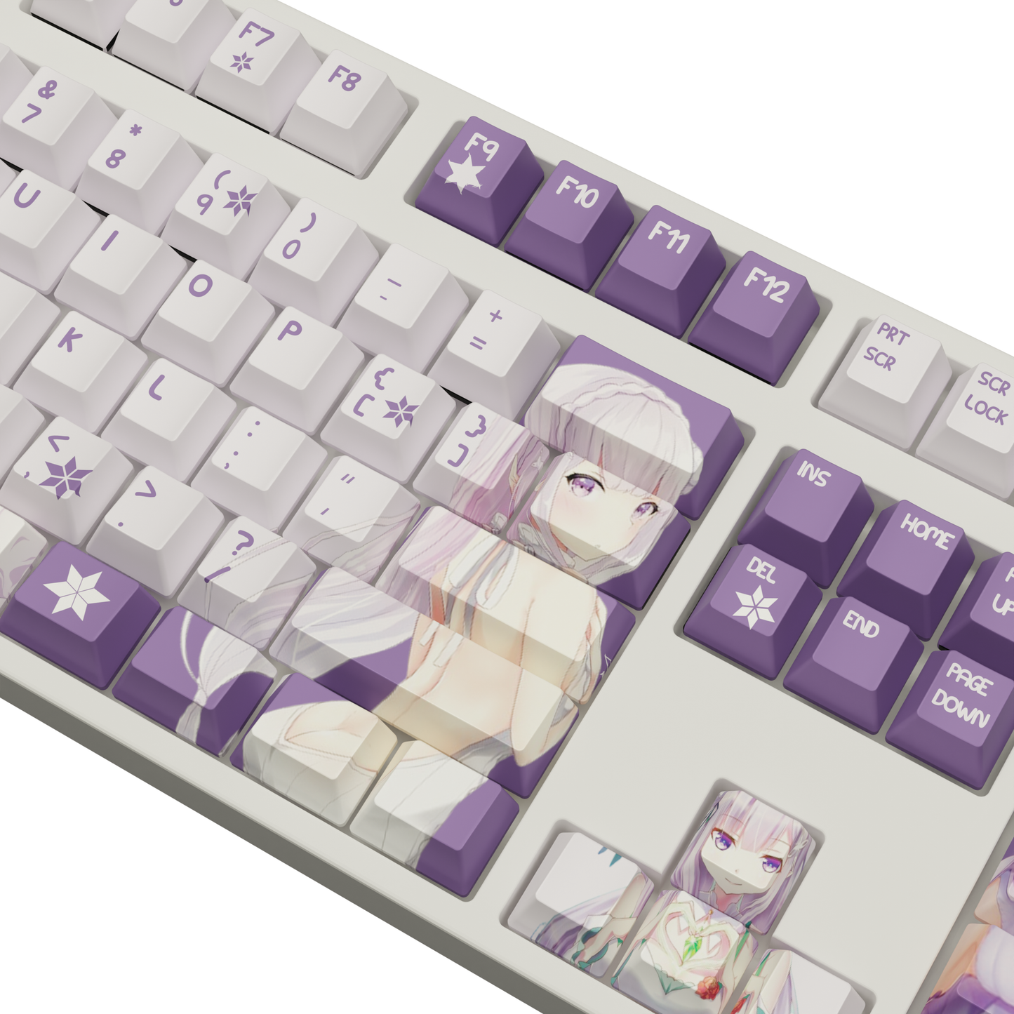 The "Frozen Elegance" Waifu Keycaps Set