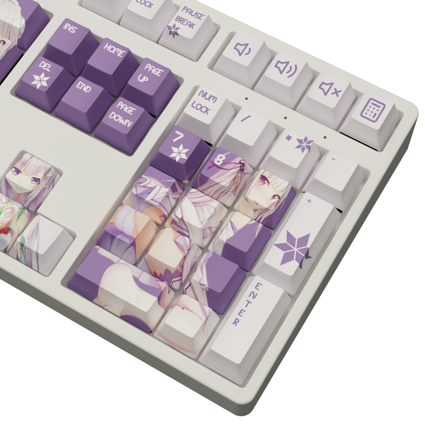 The "Frozen Elegance" Waifu Keycaps Set