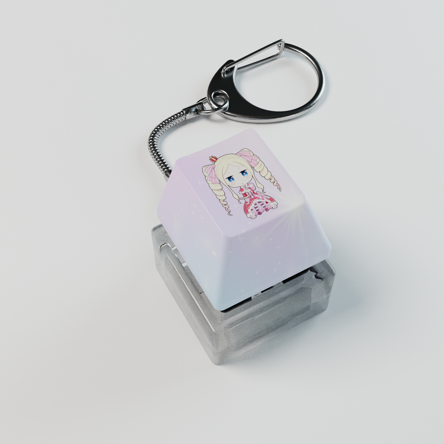 The "Frozen Elegance" Waifu Fidget Keychain | Style E